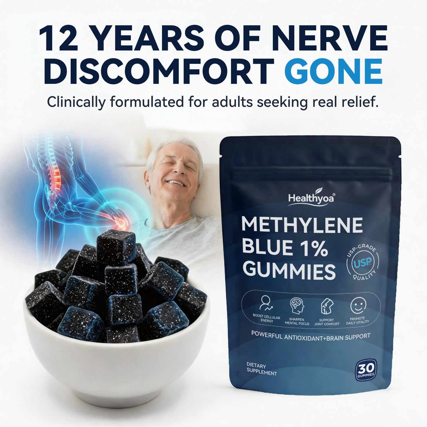 Methylene Blue Gummies💎High Purity&Naturally Extracted-TikTok Exclusive