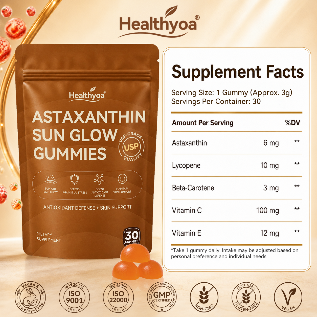 ✨Astaxanthin Sun Glow Gummies