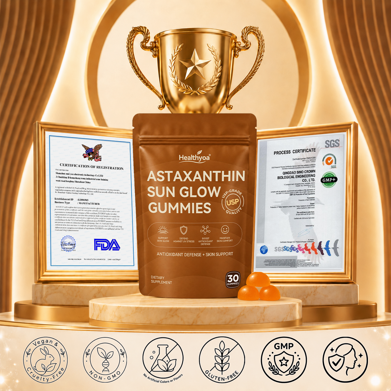 ✨Astaxanthin Sun Glow Gummies